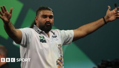 Nitin Kumar with his arms out wide