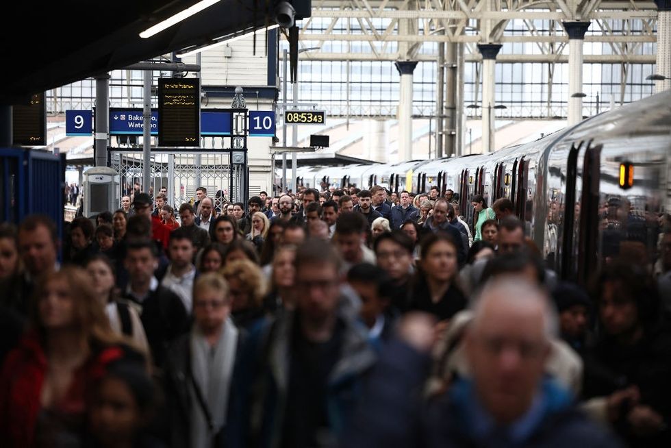 Crowds at Waterloo Station