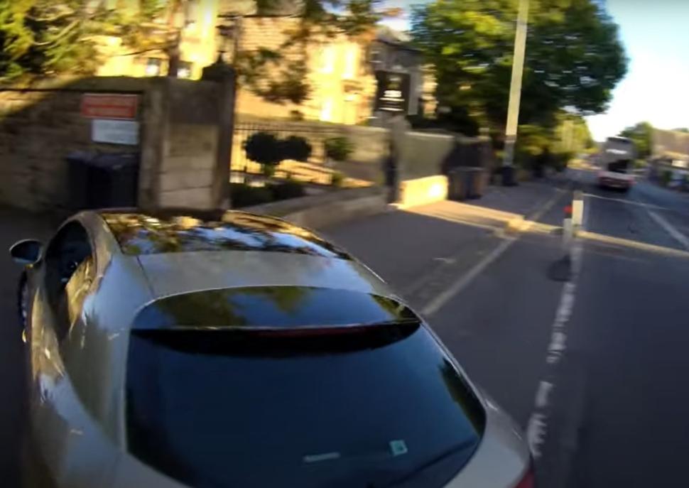 Cyclist crashes into bollard after driver turns across his path in Edinburgh cycle lane 