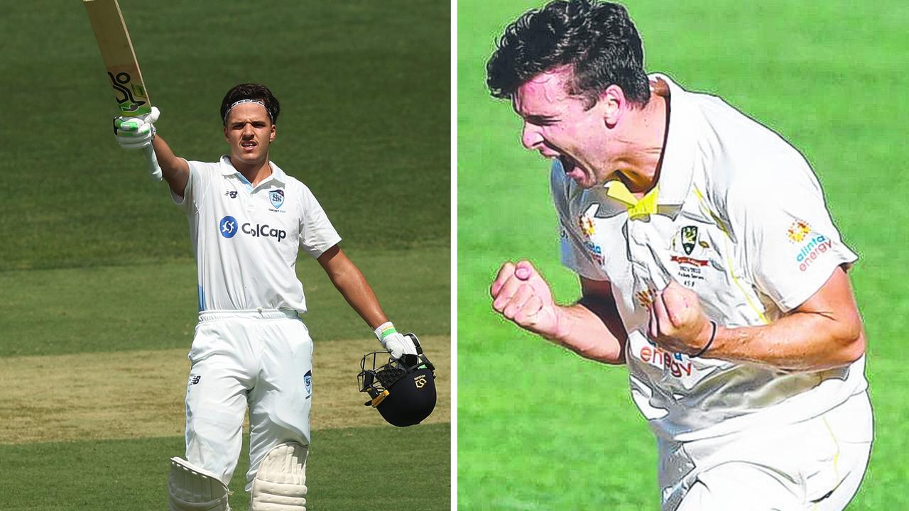 Sam Konstas scores century, NSW vs QLD, Jhye Richardson gets four wickets, Australia A vs England Lions