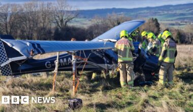 Plane crashes in Talgarth field with pilot taken to hospital