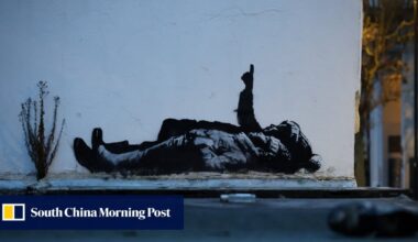 UK street artist Banksy unveils latest mural in central London