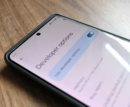 Developer options enabled on an Android phone.