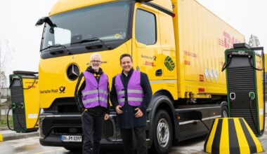 Dhl muenchen bayern e lkw ladestation alpitronic mercedes benz eactros