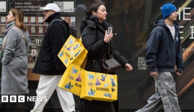 Shoppers on Oxford Street, London, on Boxing Day 2025.