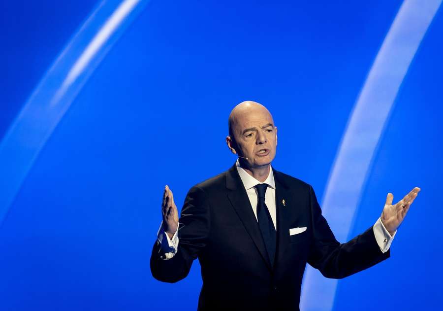 FIFA President Gianni Infantino during the draw ceremony