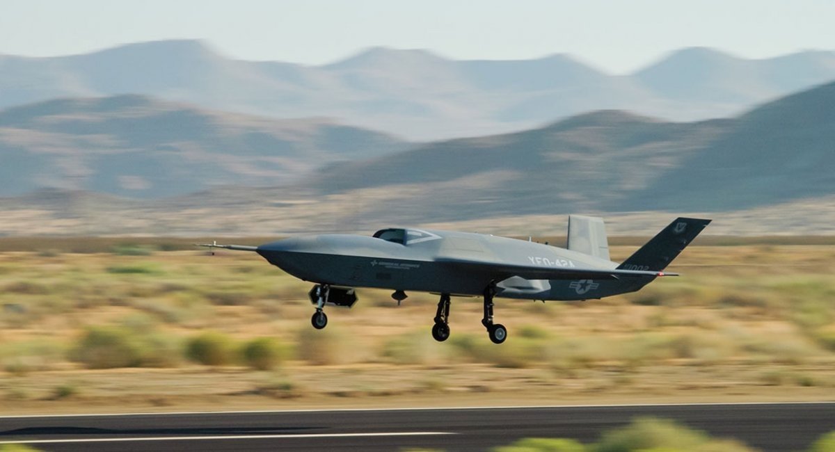 YFQ-42A during first flight tests