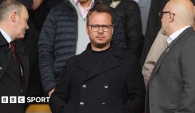 Tonda Eckert applauds his players from the touchline