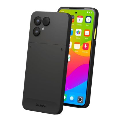 The Murena Fairphone 6 in a transparent product render.