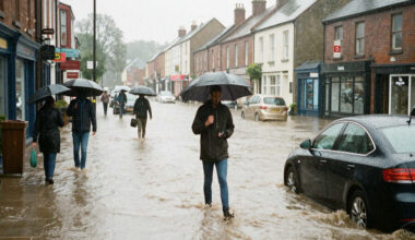 United Kingdom Faces Widespread Flooding and Travel Chaos on Sunday as Heavy Rainfall Impacts Northern Counties with Severe Disruptions and Risks