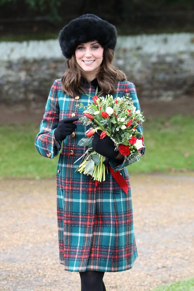 kings lynn, england december 25: catherine; duchess of cambridge attends christmas day church service at church of st mary magdalene on december 25, 2017 in kings lynn, england. (photo by chris jackson/getty images)