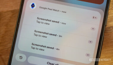 google phone pixel watch app multiple screenshot notification