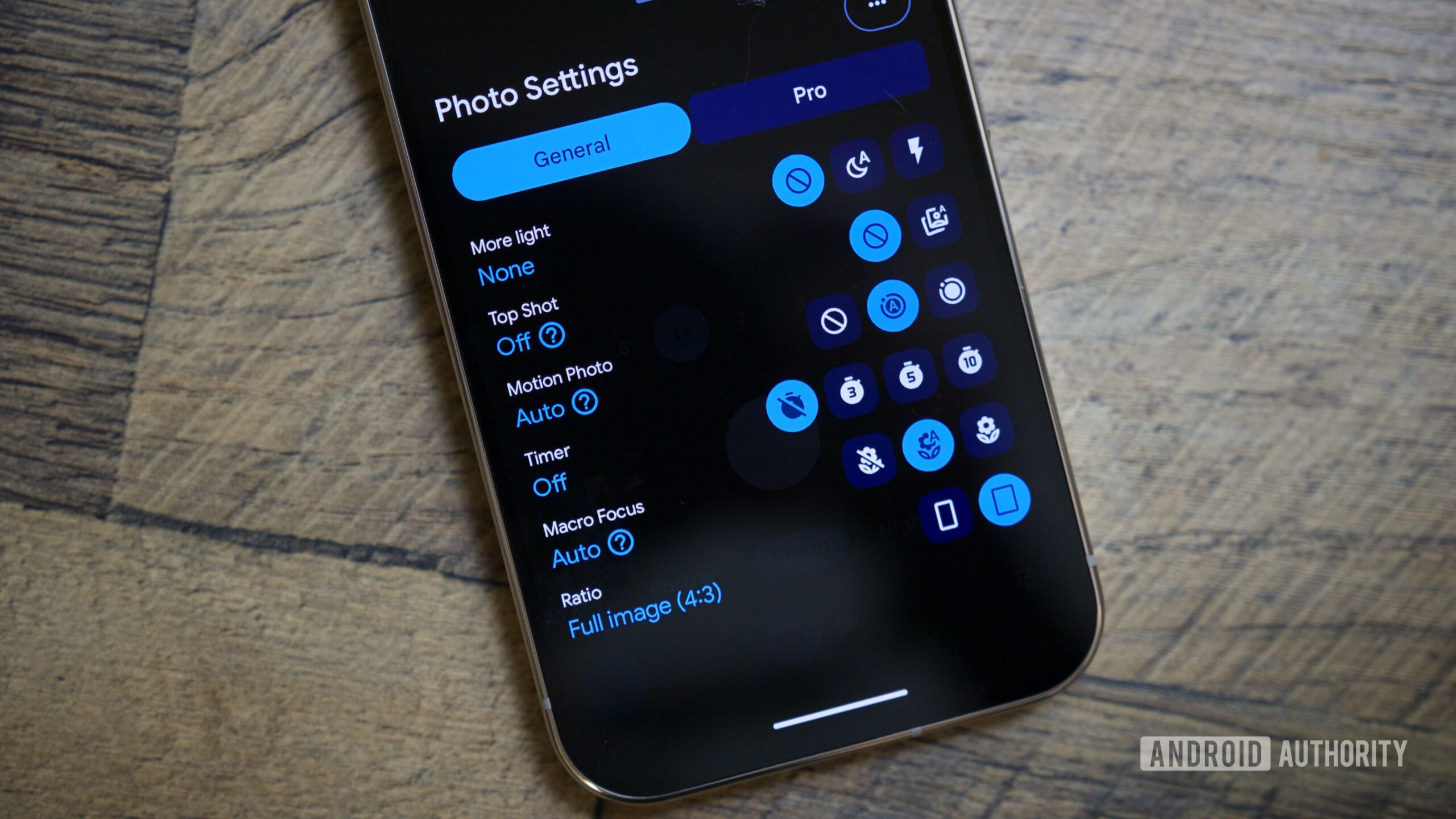 Motion Photo settings in the Pixel Camera app.
