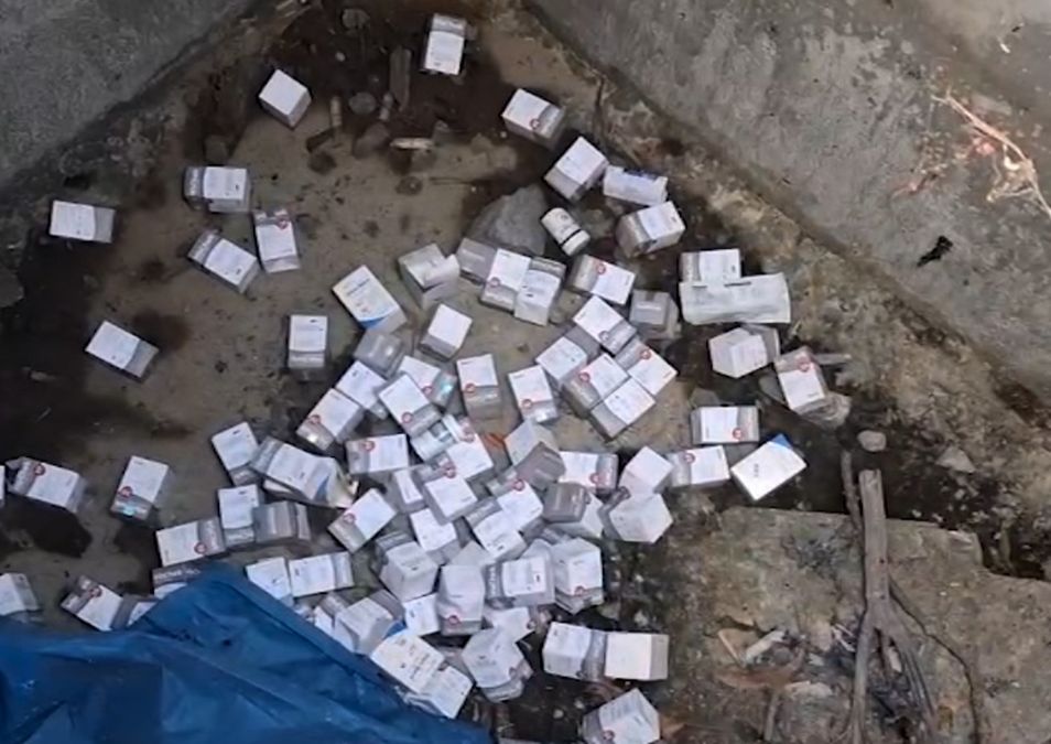 Government medicines allegedly burnt at Bahanaga PHC in Balasore