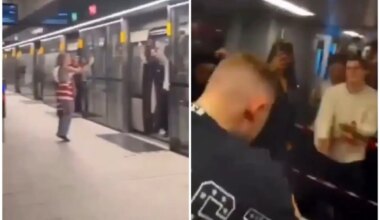 Metro coaches in Germany turn into moving nightclubs, people dance to live DJ & electronic music