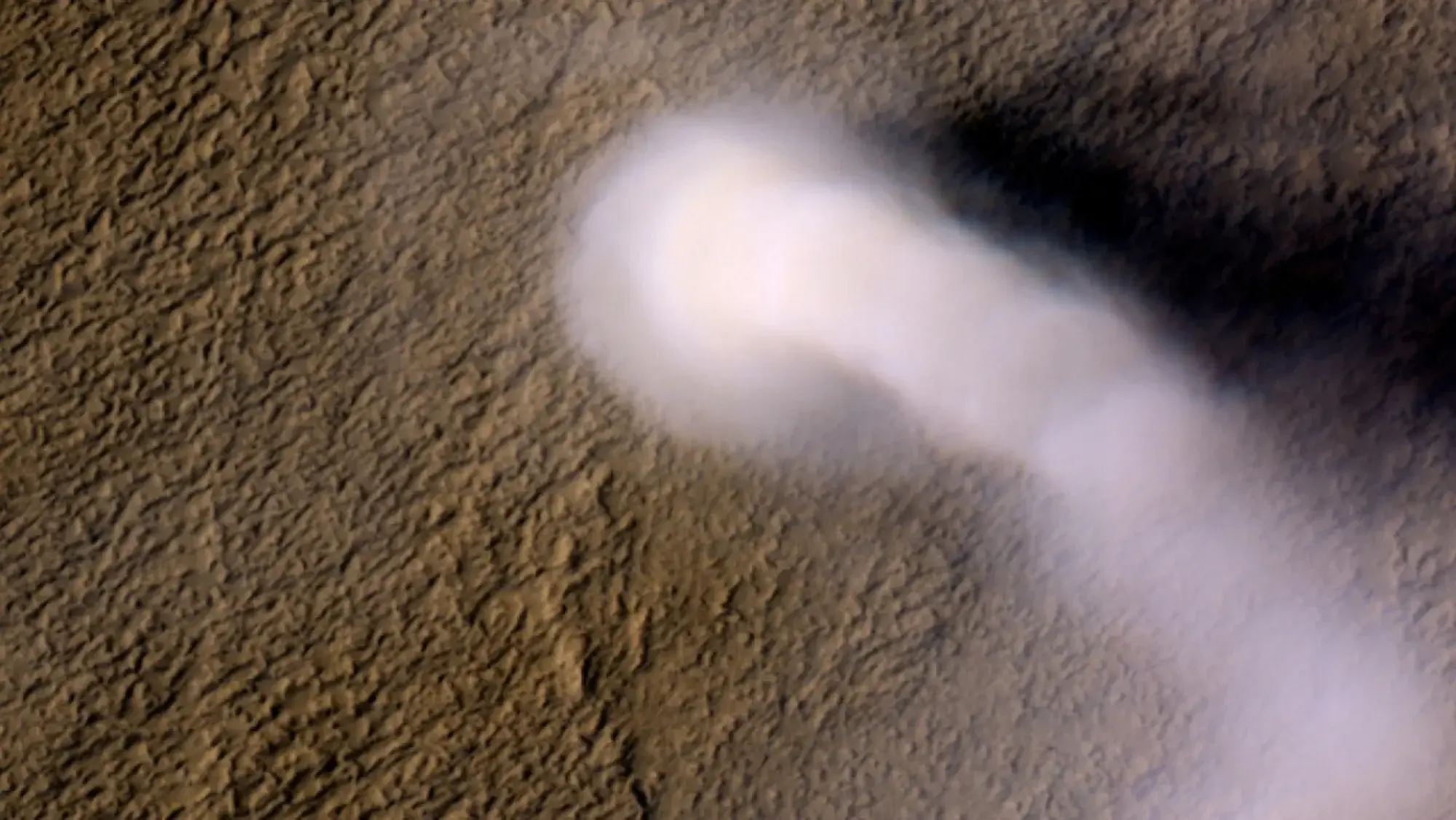 Mars Reconnaissance Orbiter spotting a huge dust devil