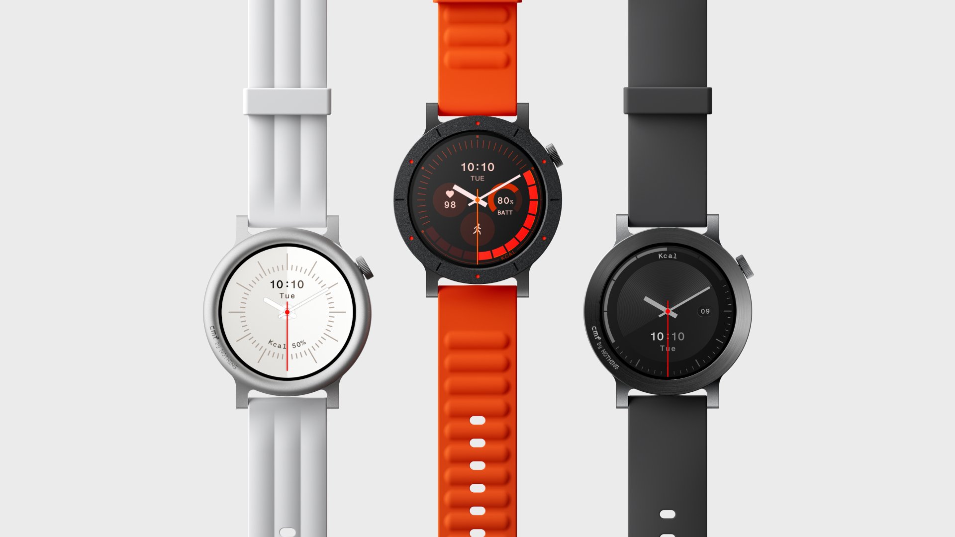 Nothing CMF Watch 3 Pro in three color varieties