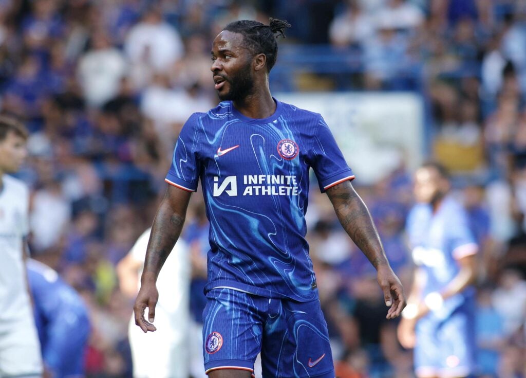 Raheem Sterling in action for Chelsea.