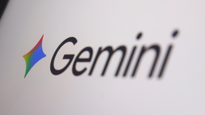 The Google Gemini logo on a screen