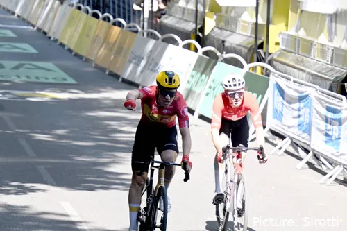 Jonas Abrahamsen celebrates his Tour de France stage win