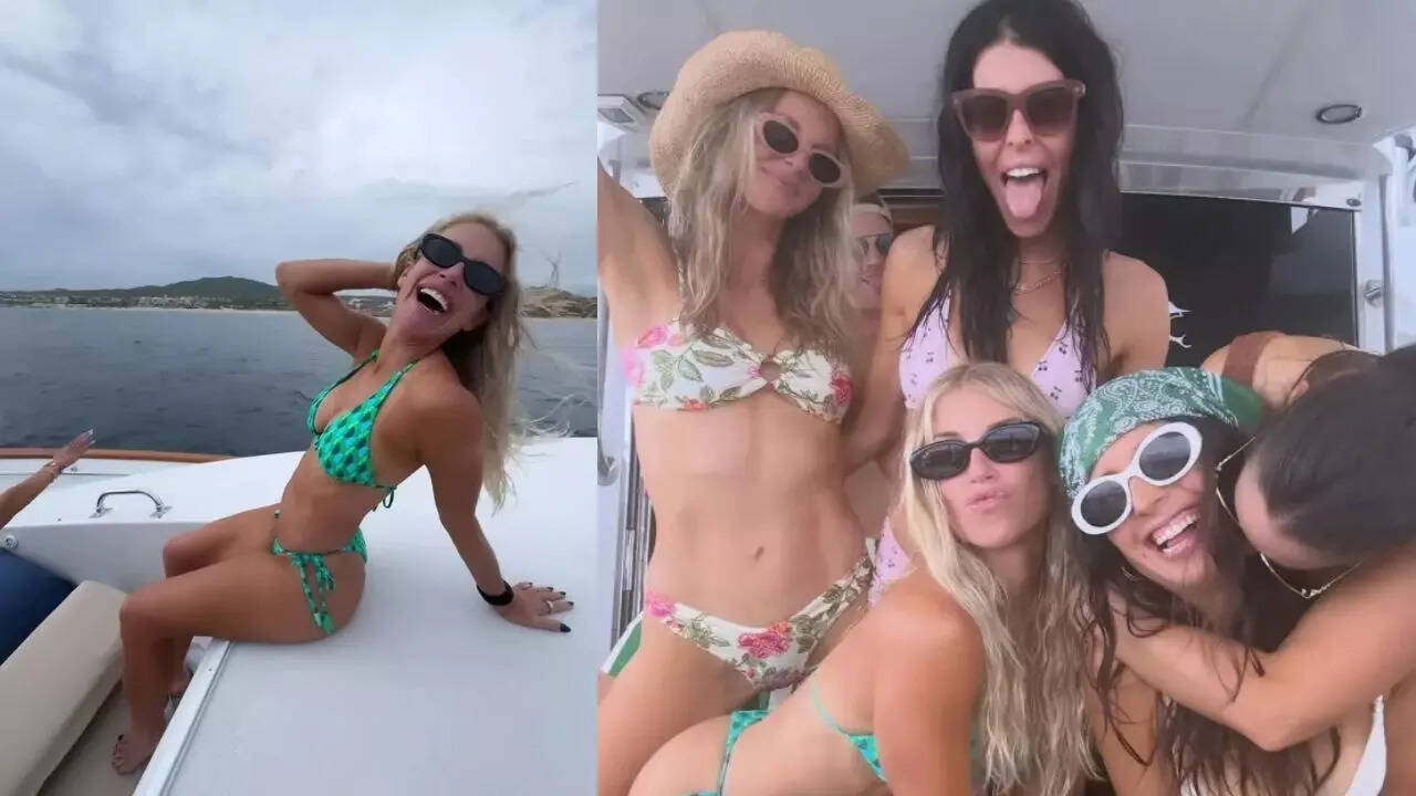 Kelly Stafford flaunts her bikini style during a Mexico vacation with friends. (Instagram / kbstafford89) Kelly Stafford flaunts her bikini bod during a Mexico vacation with friends.