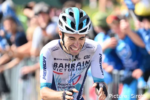 Lenny Martínez in tears after winning stage 8 of the 2025 Criterium du Dauphiné