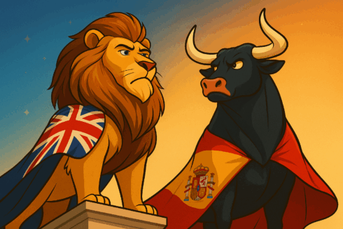 The country that The Economist thinks is most similar to Britain is Spain