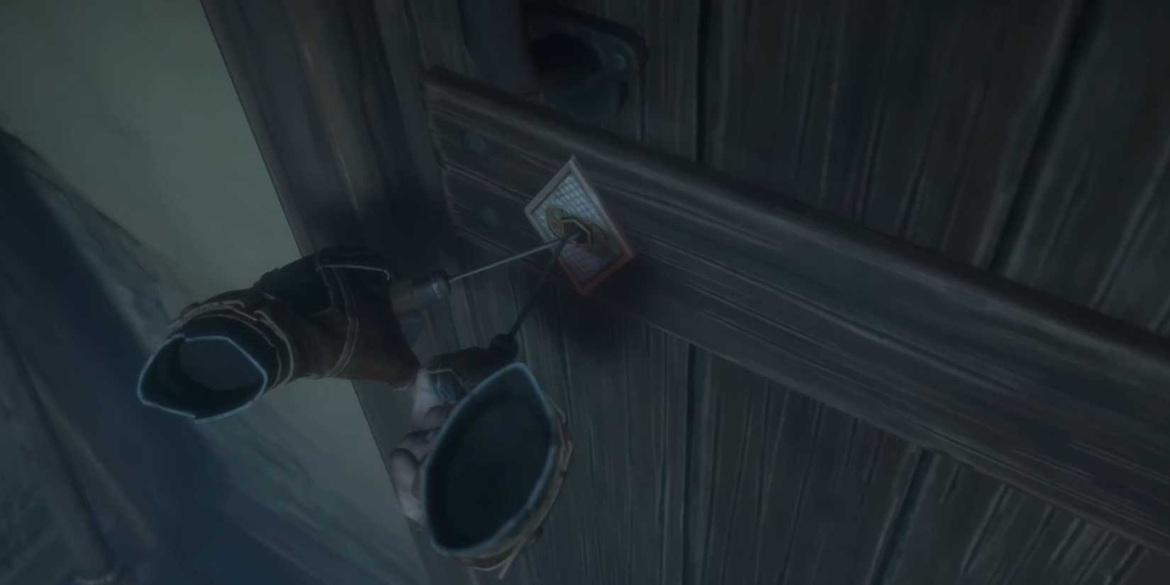 Lockpicking a door in Thief VR Legacy of Shadow.