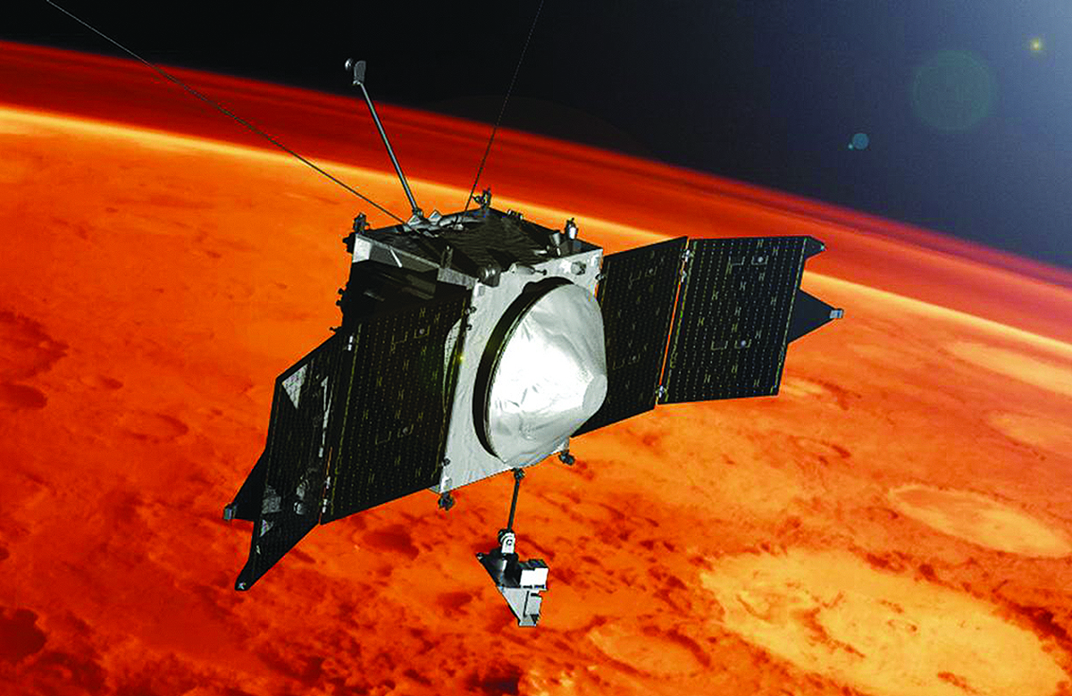 MAVEN telemetry shows changes to spacecraft orbit and rotation