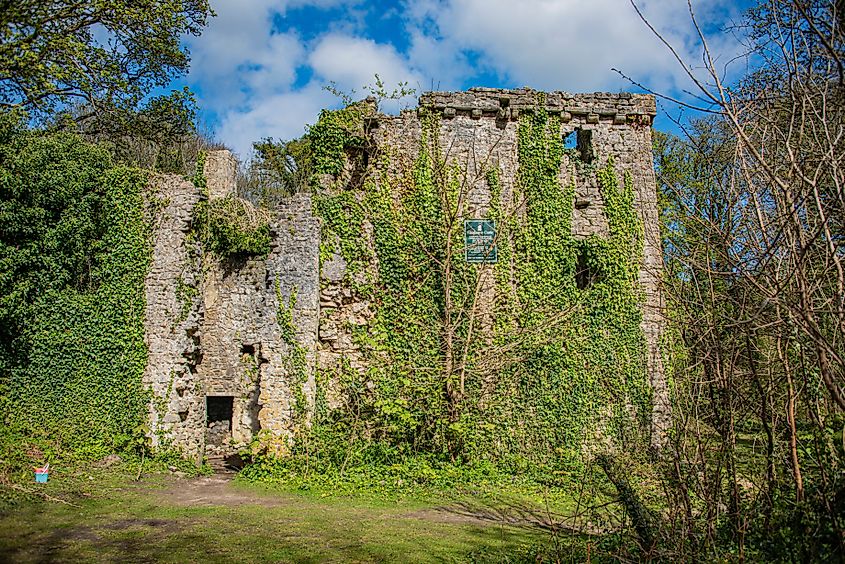 The historic Candleston Castle in Merthyr Mawr, South Wales. 