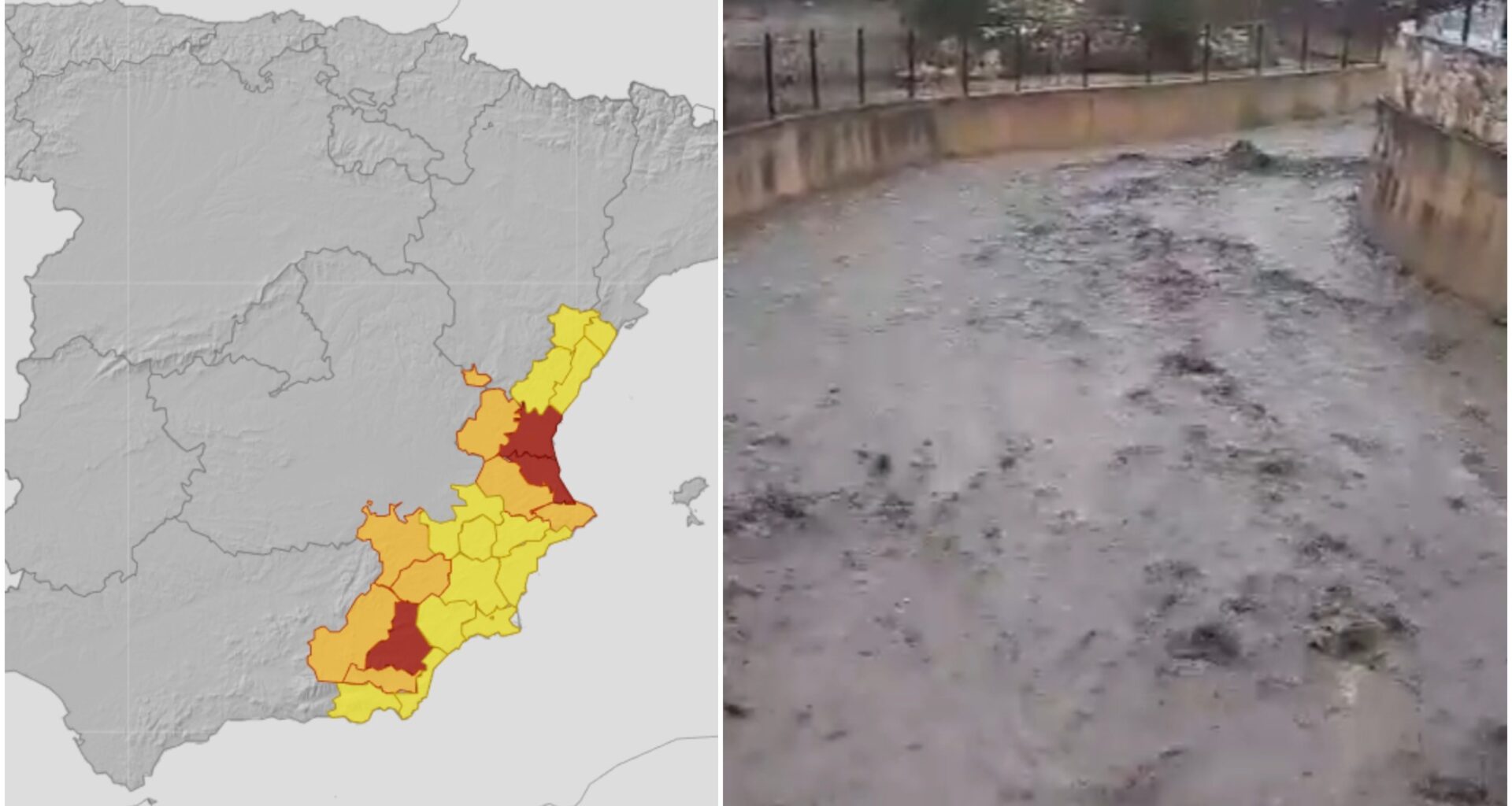 WATCH: Storm Emilia brings torrential storms to Spain as RED alert issued for Valencia and Andalucia - 250mm of rain could fall on Sunday with severe risk of flooding