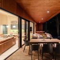 Monolith Lodge / Pyxis Nautica + Hello Wood - Interior Photography, Wood, Table, Sofa, Chair, Lighting