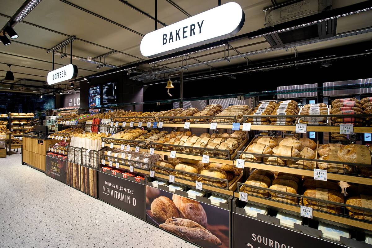 m&s food store interior bakery