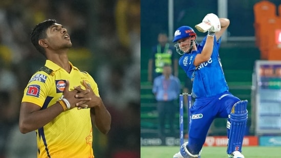 Matheesha Pathirana and Cameron Green in IPL.(PTI)