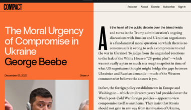 The Moral Urgency of Compromise in Ukraine