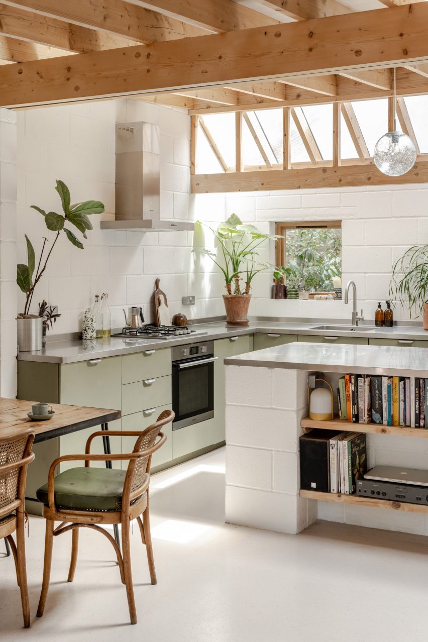 Kitchen and dining room of A Simple Addition by OEB Architects