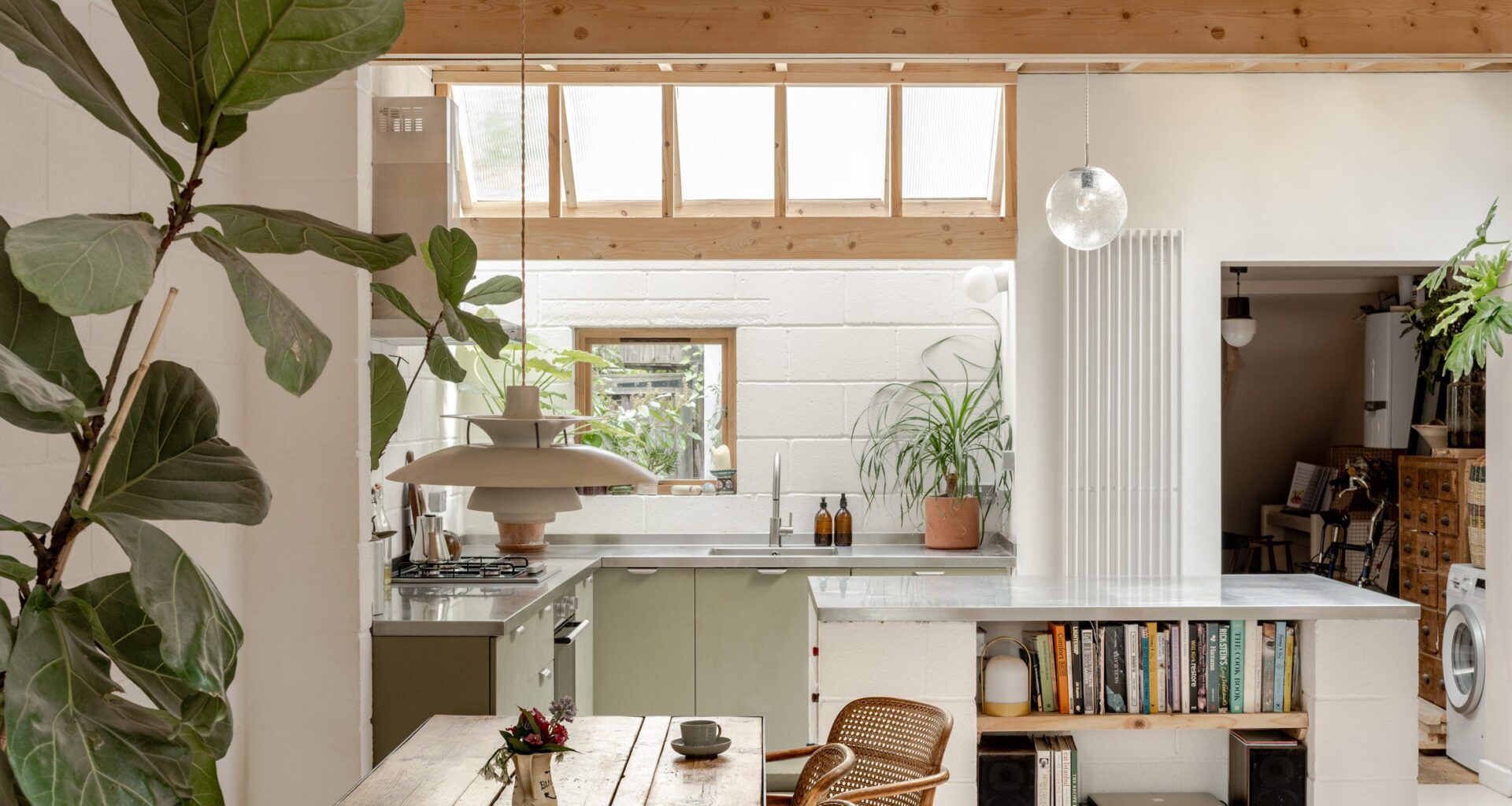 Kitchen and dining room of A Simple Addition by OEB Architects