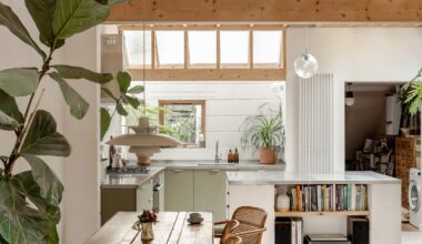 Kitchen and dining room of A Simple Addition by OEB Architects