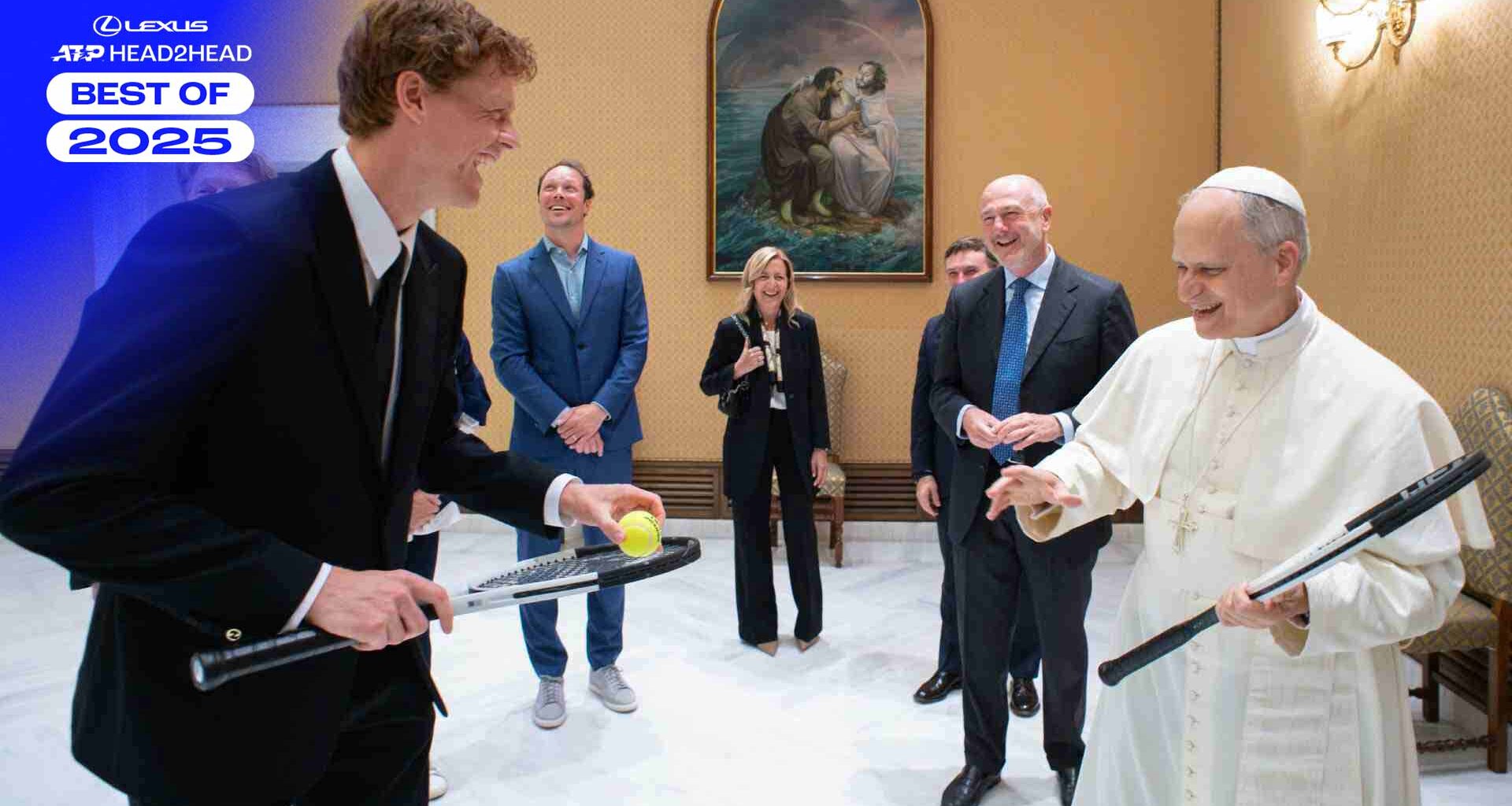 Jannik Sinner meets Pope Leo XIV in May at the Vatican City.