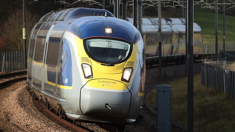 A high-speed Eurostar train heading towards France. File pic: PA