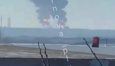 Storm Shadow missiles caused multiple explosions at the Novoshakhtinsk oil refinery in Rostov. Pic: Supernova Plus