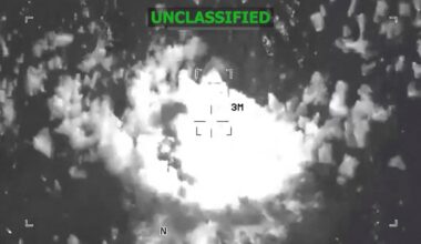 The vessel explodes in flames. Pic: Reuters