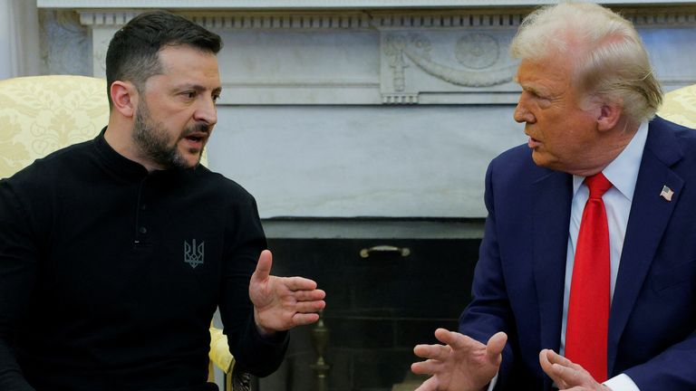Trump has at times had a fiery relationship with Ukraine's President Zelenskyy. Pic: Reuters