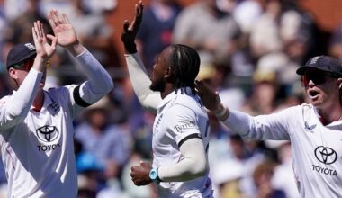 The Ashes: England take eight Australia wickets as Alex Carey makes superb century on day one in Adelaide