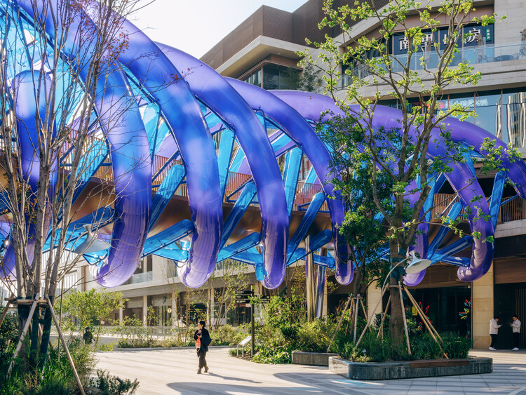 The Blue Rotary Membrane Bridge / People's Architecture Office - Image 1 of 30