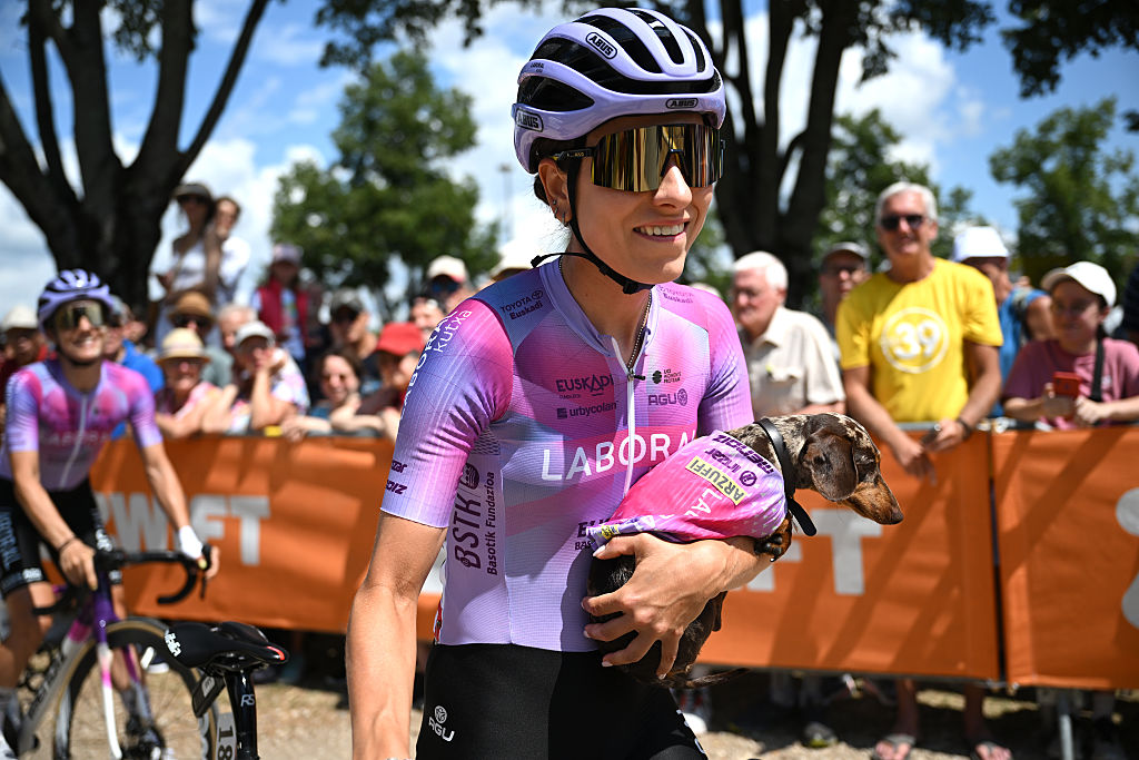 BOURG-EN-BRESSE, FRANCE - AUGUST 01: Alice Maria Arzuffi of Italy and Team Laboral Kutxa - Fundacion Euskadi prior to the 4th Tour de France Femmes 2025, Stage 7 a 159.7km stage from Bourg-en-Bresse to Chambery / #UCIWWT / on August 01, 2025 in Bourg-en-Bresse, France. (Photo by Szymon Gruchalski/Getty Images)