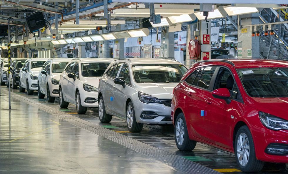 Vauxhall car production factory in Ellesmere Port