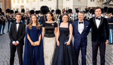The Danish Royal Family poses together.