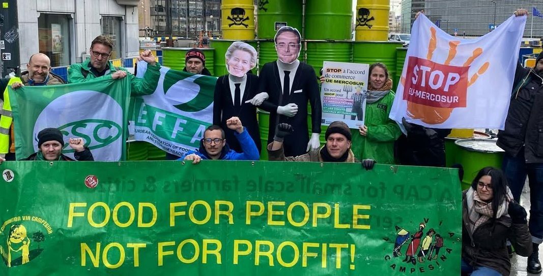 Farmer mobilisations in Strasbourg and Brussels demand the rejection of the EU-Mercosur Agreement