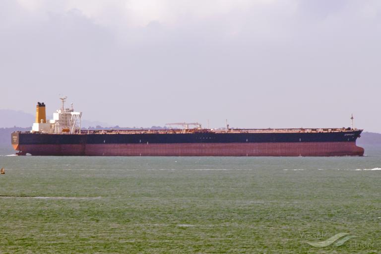 VERONICA III crude oil tanker on the water.